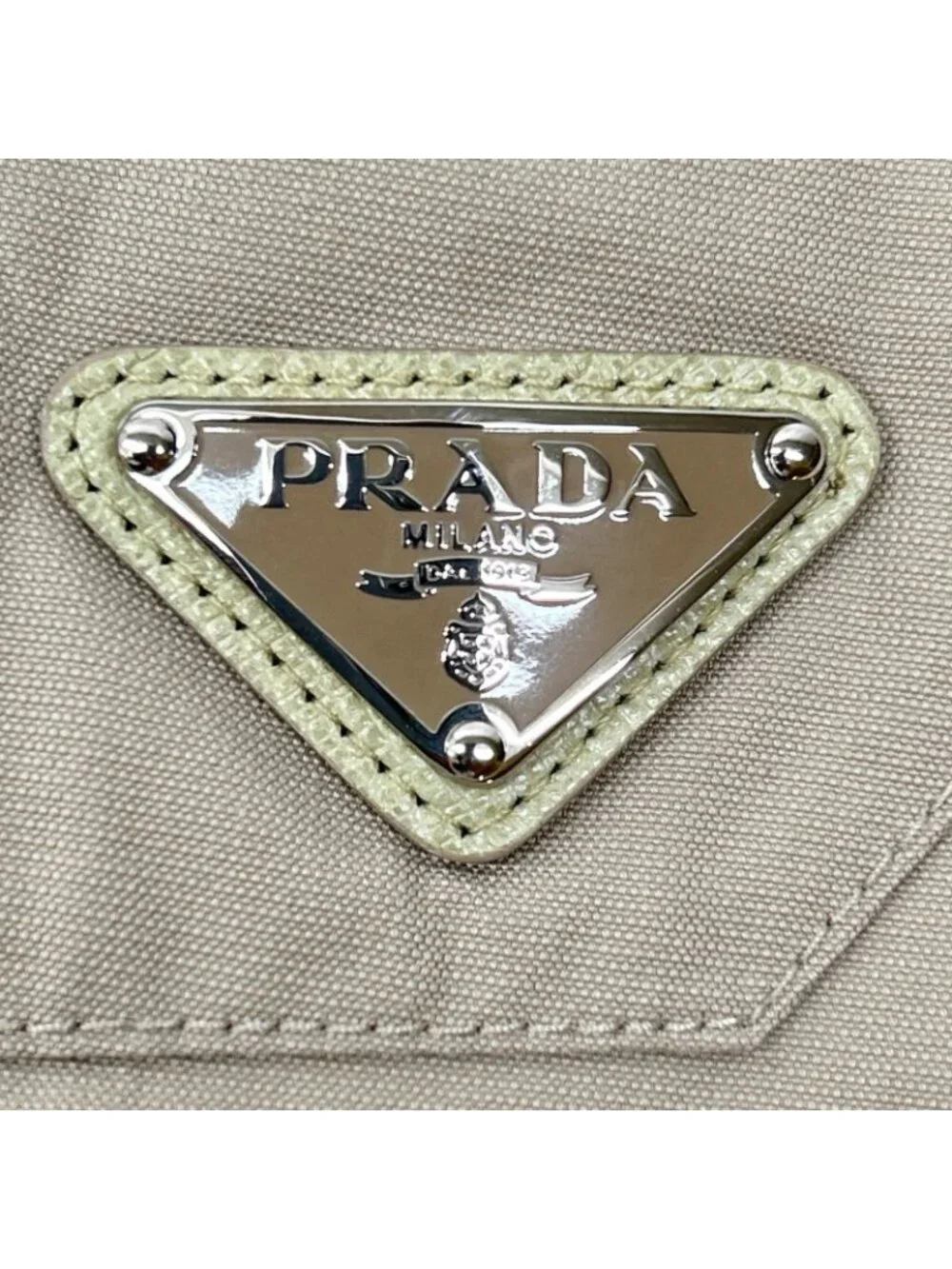 Prada Triangle Logo a Line Cargo Skirt 36